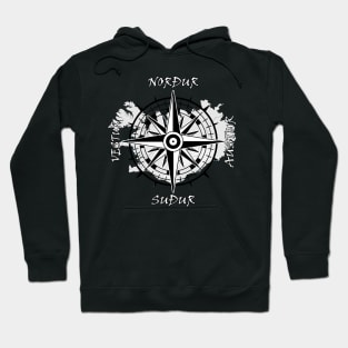 Nordic compass with icelandic cardinal points Hoodie